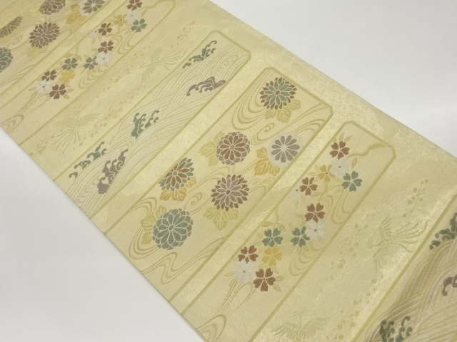 JAPANESE FUKURO OBI / WOVEN FLOWERS